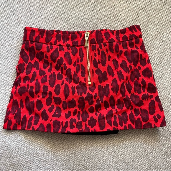 {Kate Spade} Little Girl Red Cheetah Print Skort - Picture 2 of 3